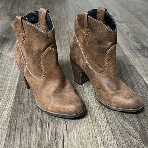 Altar'd State Brown Ankle Booties with Western Flair